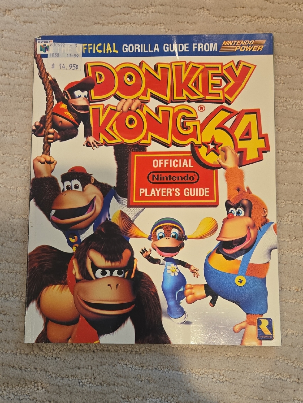 Nintendo Donkey Kong 64 Player's Guide - Yellow Red Blue